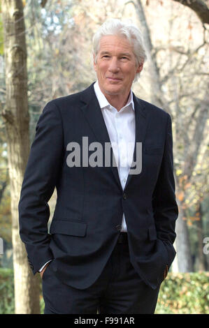 Rom, Italien. 14. Dezember 2015. Schauspieler Richard Gere besucht ein Fototermin für "Franny/The Wohltäter" Casa del Cinema am 14. Dezember 2015 in Rom, Italien. / Picture Alliance © Dpa/Alamy Live-Nachrichten Stockfoto