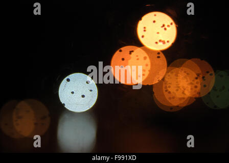 Stadt-Lichter in der Nacht Stockfoto