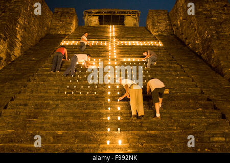 Aztekische Pyramide, Castillo Teayo, Veracruz, Mexiko Stockfoto