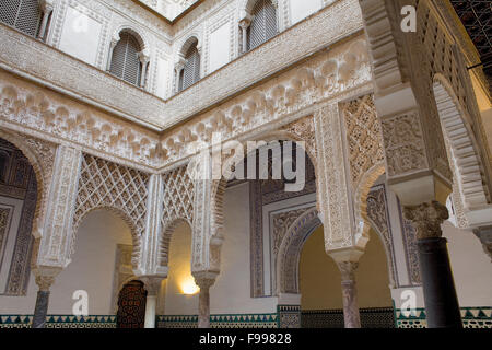 Königlichen Alcazar "Patio de Las Muñecas´, Innenhof der Handgelenke, Sevilla, Andalusien, Spanien Stockfoto