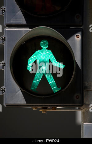 Fußgängerüberweg Signal in Hong Kong Stockfoto