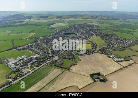 Eine Luftaufnahme des Sussex Dorf Ringmer und Umland Stockfoto