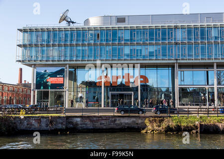 Europäische TV-Sender ARTE, eine kulturelle Sender, Hauptquartier, Straßburg, Elsass, Frankreich Stockfoto