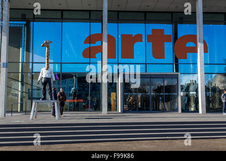 Europäische TV-Sender ARTE, eine kulturelle Sender, Hauptquartier, Straßburg, Elsass, Frankreich Stockfoto