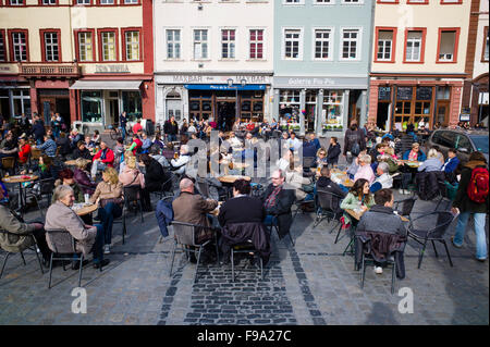 Cafés und Restaaurants Heidelberg Baden-Württemberg Deutschland Stockfoto