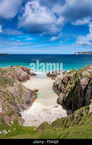 Ceannabeinne Bay, in der Nähe von Durness im weit nordwestlichen Zipfel von Festland Schottland Stockfoto