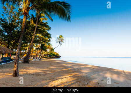 Sandy Beach von The Shangri-La Fidschi Resort &amp; Spa, Yanuca Island, Coral Coast, Fidschi Stockfoto