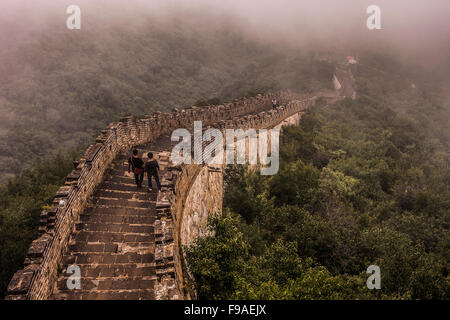 Mutianyu Abschnitt der großen Mauer von China Stockfoto