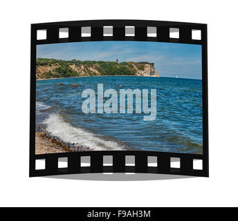 Blick entlang der Steilküste der Ostsee, Kap Arkona, Insel Rügen, Mecklenburg-Western Pomerania, Deutschland, Europa Stockfoto