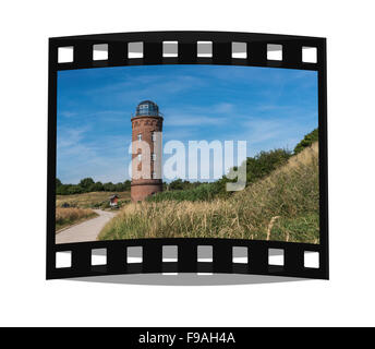 Der ehemalige Marinepeilturm befindet sich am Kap Arkona, Insel Rügen, Mecklenburg-Western Pomerania, Deutschland, Europa Stockfoto