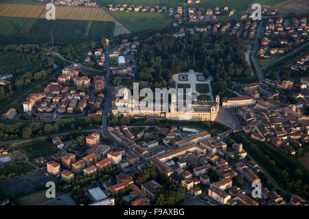 Luftaufnahme des Palastes von Colorno, Parma, Emilia Romagna, Italien Stockfoto