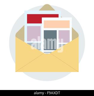 News letztere Business-Konzept-Vektor-design Stock Vektor