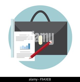 Portfolios-Business-Konzept-Vektor-design Stock Vektor
