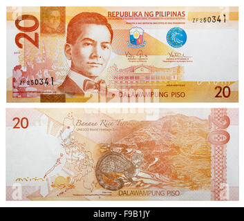 Philippinischer Peso Banknoten 20 Stockfoto