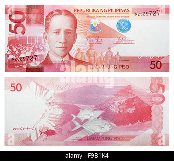 Philippinischer Peso Banknoten 50 Stockfoto