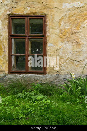 Holz-Fenster Stockfoto