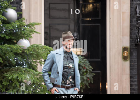 London, UK. 15. Dezember 2015. Brian Friedman außerhalb 10 Downing Street während des Besuchs der Starlight Charity Christmas Party Credit: Ian Davidson/Alamy Live News Stockfoto