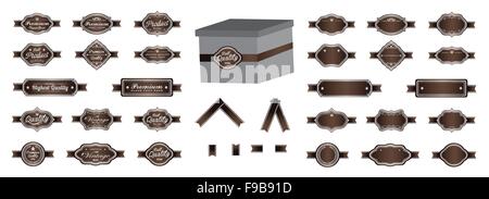 Stirn-Band und Label Vorlage-Vektor-design Stock Vektor