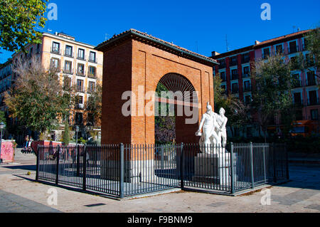 La Plaza del Dos de Mayo, Madrid, Spanien Stockfoto