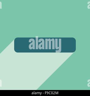 Flach mit Schatten-Symbol und mobile Anwendung abzüglich Stock Vektor