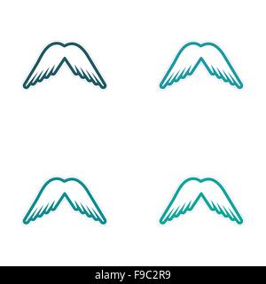 Montage-Aufkleber Adler Flügel Stock Vektor