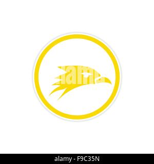 Aufkleber Adler Kopf logo Stock Vektor