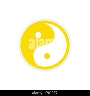Aufkleber Yin yang Stock Vektor