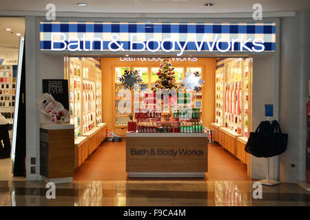 Bath & Body Works Shop am Flughafen Abu Dhabi Duty Free. Stockfoto