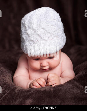 Drei Monate altes Baby hat viel Spaß gemacht. Stockfoto