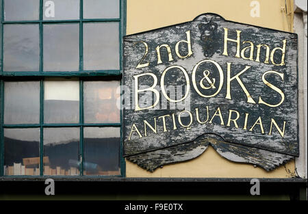 2nd Hand Bücher und antiquarische Buchhändler-shop Stockfoto