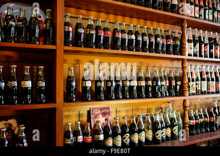 Im Inneren der Biedenharn Coca-Cola Museum Geschichte Erinnerungsstücke im historischen Viertel von Vicksburg, MS Stockfoto