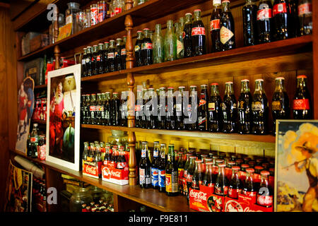 Im Inneren der Biedenharn Coca-Cola Museum Geschichte Erinnerungsstücke im historischen Viertel von Vicksburg, MS Stockfoto