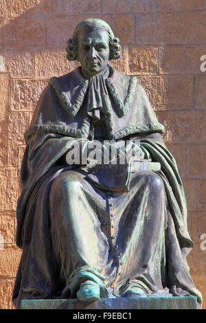 Frankreich, Languedoc-Roussillon, Montpellier, Paul Joseph Barthez Statue, Stockfoto