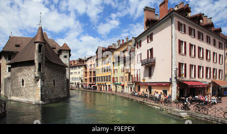 Frankreich Rhône-Alpes Annecy Palais de l ' Isle Thiou River Stockfoto