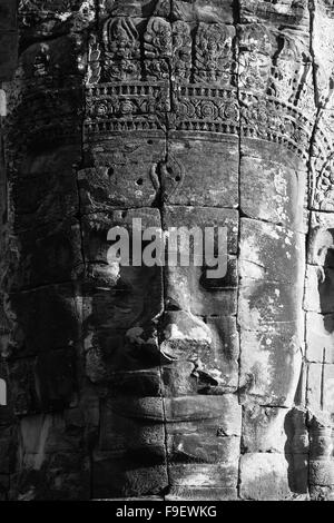 Gesicht-Turm an der Bayon-Tempel, Angkor, Kambodscha Stockfoto