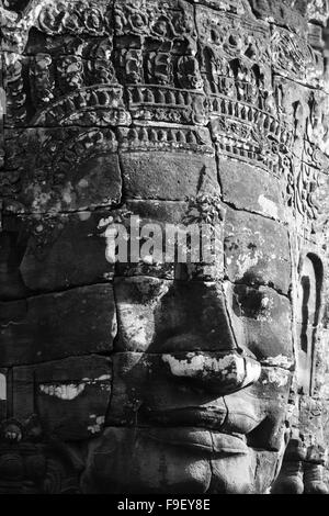 Gesicht-Turm an der Bayon-Tempel, Angkor, Kambodscha Stockfoto