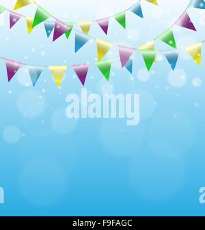 Ammern Girlanden auf sky Stock Vektor