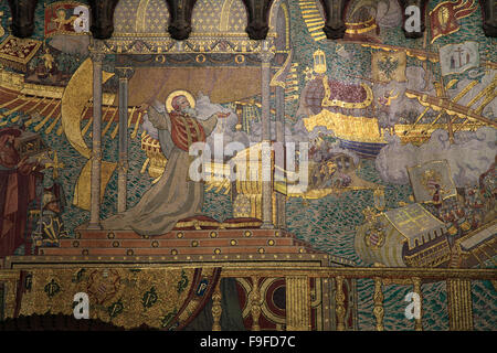 Frankreich Rhône-Alpes Lyon Notre-Dame de Fourvière, Basilika, Interieur, Stockfoto