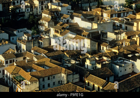 Luftaufnahme von Albayzín von Alhambra. Granada. Andalusien. Spanien Stockfoto