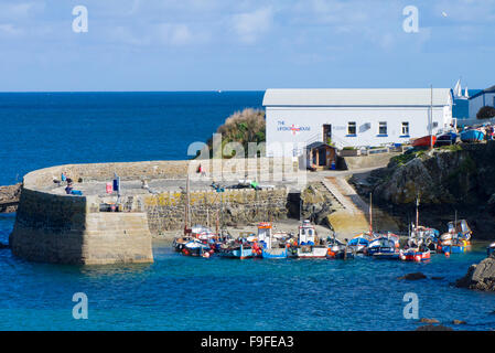 Coverack Dorf Hafen, Halbinsel Lizard, Cornwall, England, Vereinigtes Königreich im Sommer Stockfoto