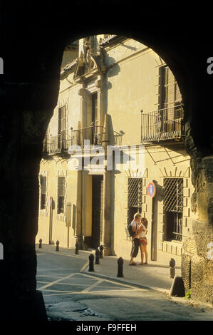 Puerta de Las Granadas (Granadas Tor). Cuesta de Gomerez. Granada, Andalusien, Spanien Stockfoto