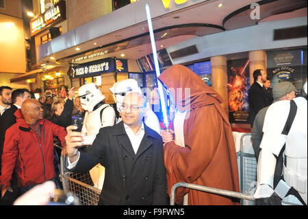 London, UK. Londoner Premiere Star Wars Kraft erwacht Stockfoto