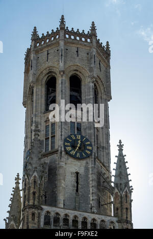Blick auf den Glockenturm in Brügge-Westflandern-Belgien Stockfoto