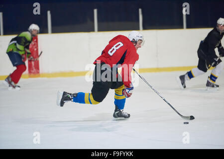 Eishockey-Sport-Spieler in Aktion, Geschäft Comptetition Konzeptes Stockfoto