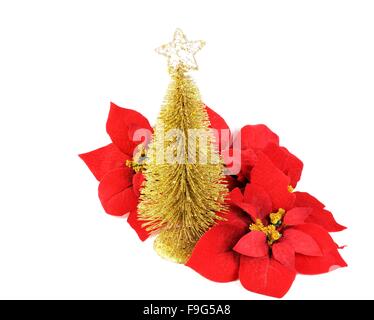 Golden Christmas tree Stockfoto