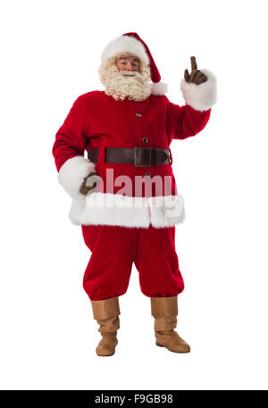 Santa Claus haben eine Vorstellung voller Portrait Stockfoto