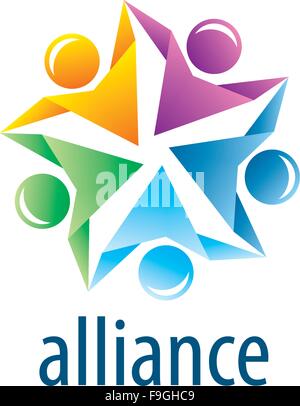 Menschlichen Allianz logo Stock Vektor