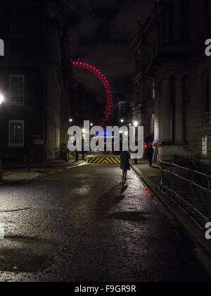 Ein Blick vom innerhalb Nr. 10 Downing Street Stockfoto