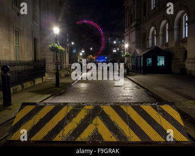 Ein Blick vom innerhalb Nr. 10 Downing Street Stockfoto