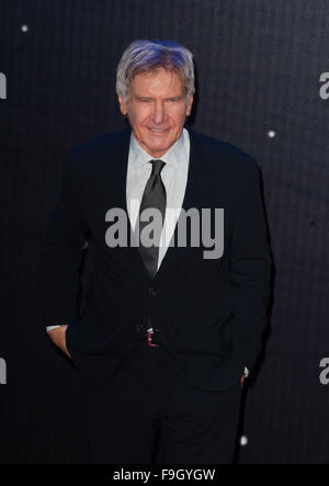 London UK. 16. November 2015 Harrison Ford besucht die Europäische Premiere von "Star Wars: das Erwachen der macht am Leicester Square Credit: Michael Tubi/Alamy Live News Stockfoto